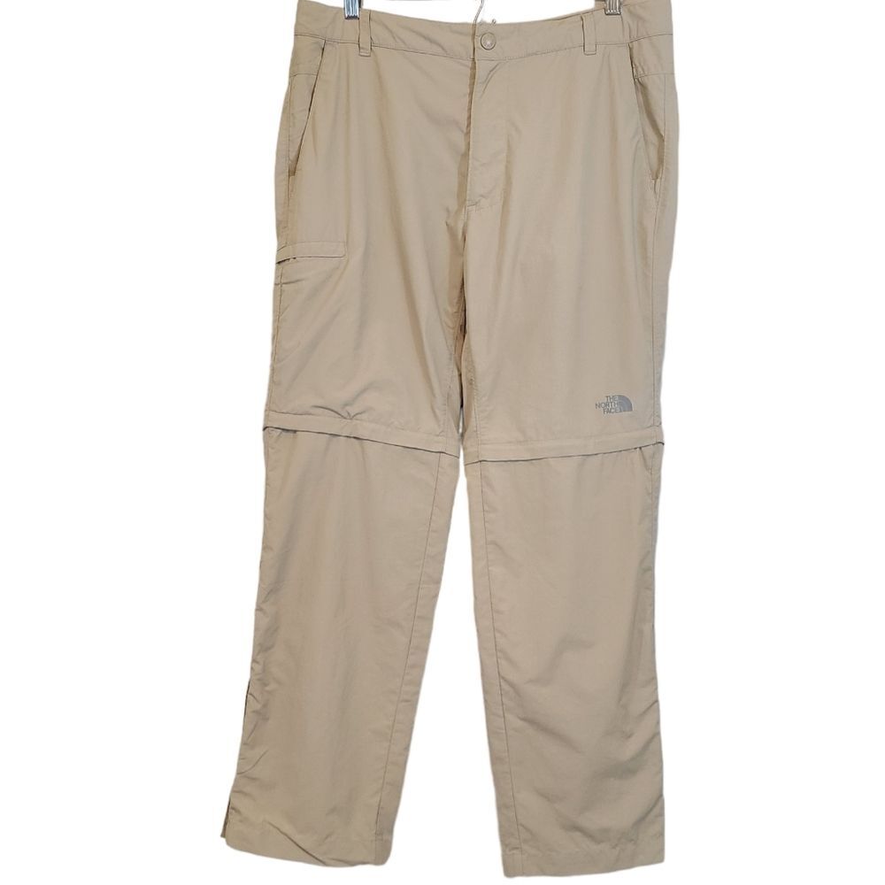 The North Face Khaki Mens Nylon Convertible Pants Shorts
